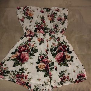 strapless romper